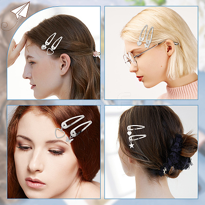 36Pcs 6 Style Iron Snap Hair Clips PHAR-CP0001-08-1
