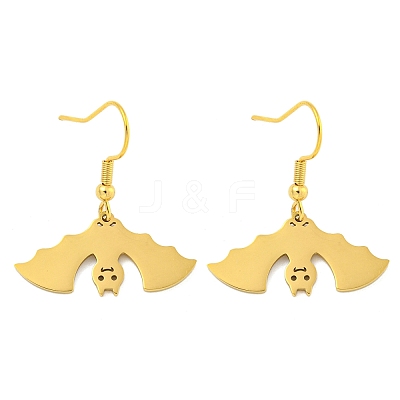 Halloween Theme 304 Stainless Steel Dangle Earrings for Women EJEW-F338-05G-1