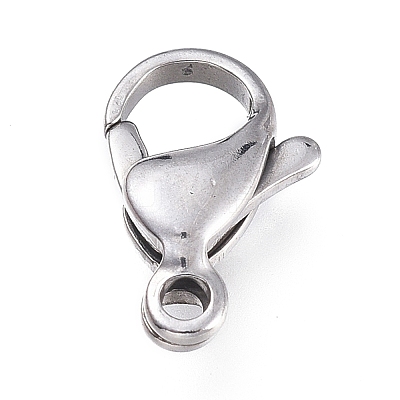 Tarnish Resistant 316 Surgical Stainless Steel Lobster Claw Clasps X-STAS-M281-01P-E-1