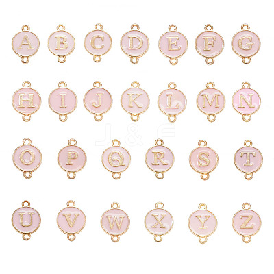 26Pcs Alloy Enamel Letter A~Z Connector Charms FIND-TAC0028-14C-1