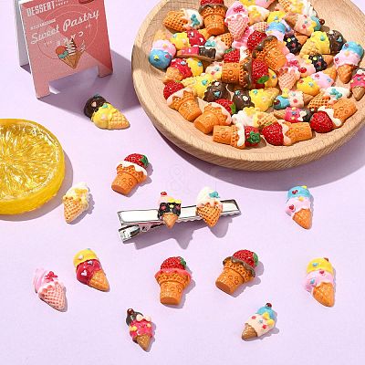 52Pcs 13 Styles Resin Cabochons RESI-CJ0004-86-1