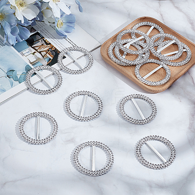 400Pcs Resin Ribbon Buckles RESI-WA0001-01-1