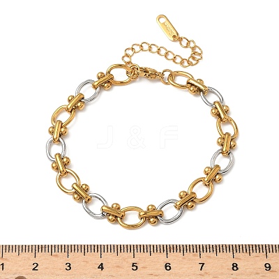 304 Stainless Steel Cable Chain Bracelets for Women BJEW-Z134-01G-1