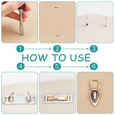 8Pcs 2 Style Zinc Alloy Bag Lock Accessories FIND-WR0004-47-1