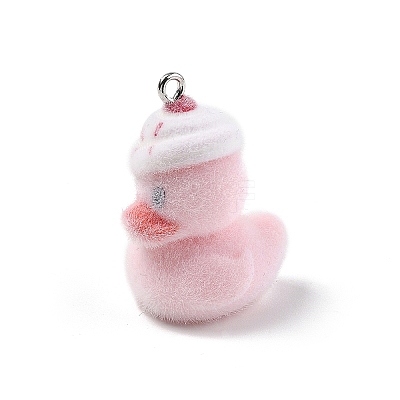 Flocky Resin Pendants FIND-A061-01D-1
