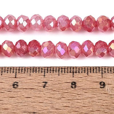 Dyed Crackle Imitation Jade Glass Beads Strands EGLA-Q131-02B-06-1