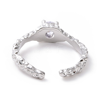 Cubic Zirconia Open Cuff Ring LS-RJEW-D119-10P-1
