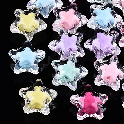 Transparent Acrylic Beads TACR-N011-001C-01-1