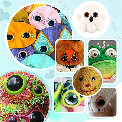28Pcs 7 Colors Glass Craft Doll Eye DIY-GA0002-85-1