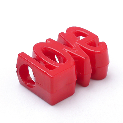 Opaque Acrylic European Beads X-SACR-Q190-22-1