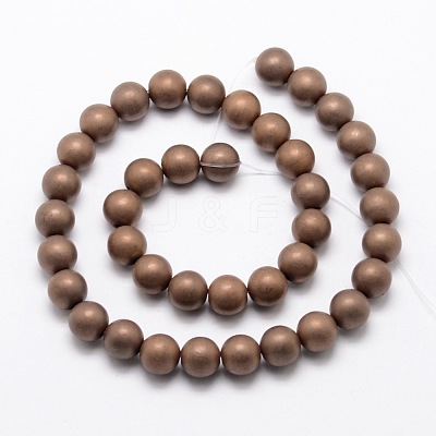 Electroplate Non-magnetic Synthetic Hematite Beads Strands G-R363-8mm-05-1