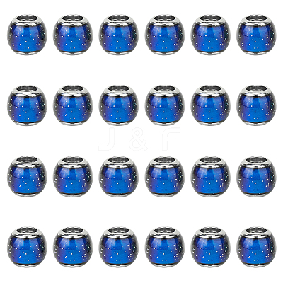 24Pcs Glass European Beads GLAA-HY0001-32-1