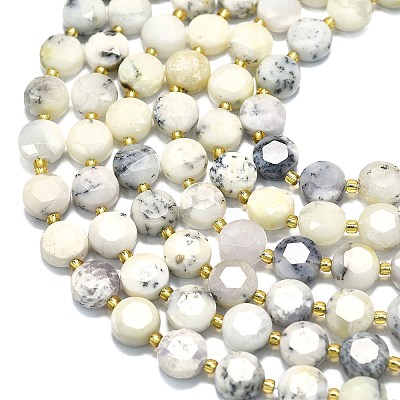 Natural White African Opal Beads Strands G-C116-A131-01-1