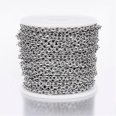 Tarnish Resistant 304 Stainless Steel Cable Chains CHS-H003-02P-1