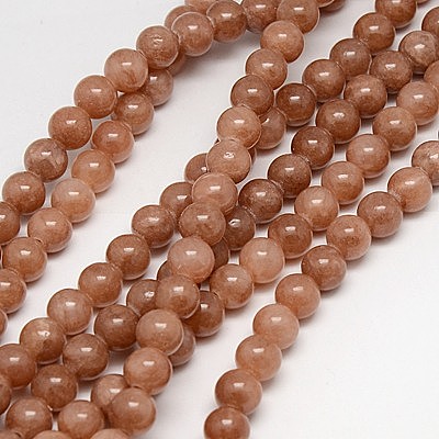 Natural Yellow Jade Beads Strands X-G-G598-6mm-YXS-27-1