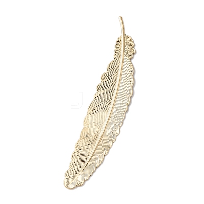 Alloy Feather Bookmarks AJEW-WH0314-07KCG-1