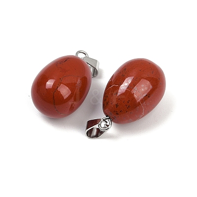 Natural Red Jasper Pendants G-U018-01P-F-1