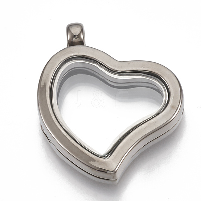 Alloy Magnetic Locket Pendants PALLOY-T052-13B-1