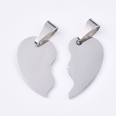 Non-Tarnish 201 Stainless Steel Split Pendants STAS-T048-04-1