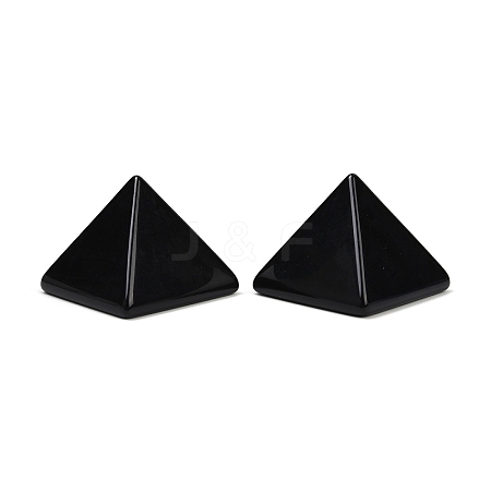 Natural Obsidian Orgonite Pyramid Display Decorations G-C186-07K-1