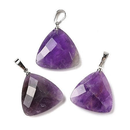 Natural Amethyst Pendants G-L614-D04-P01-1