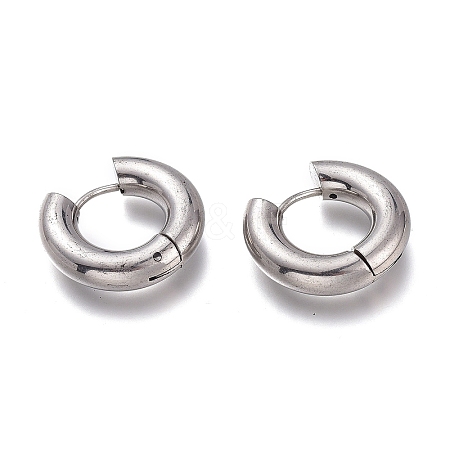 Tarnish Resistant 201 Stainless Steel Huggie Hoop Earrings EJEW-L256-05H-P-1