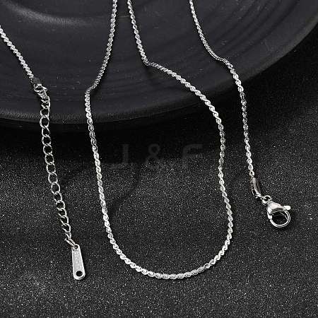 12Pcs 304 Stainless Steel Serpentine Chain Necklaces for Men Women NJEW-H093-19P-03-1