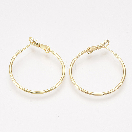 Brass Hoop Earrings X-KK-T038-580G-NF-1
