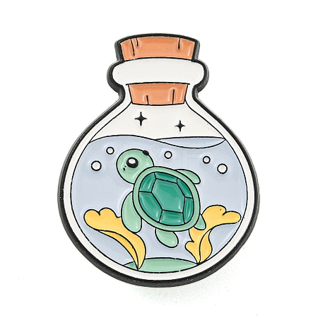 Aquarium Alloy Badges JEWB-M041-01C-1