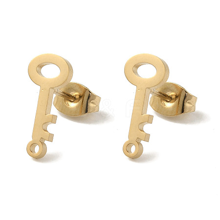 Ion Plating(IP) 304 Stainless Steel Stud Earring Findings STAS-I206-73G-1