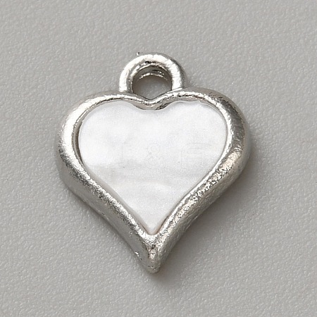 White Series Love Bow Alloy Acrylic Pendant PALLOY-WH0115-01P-13-1