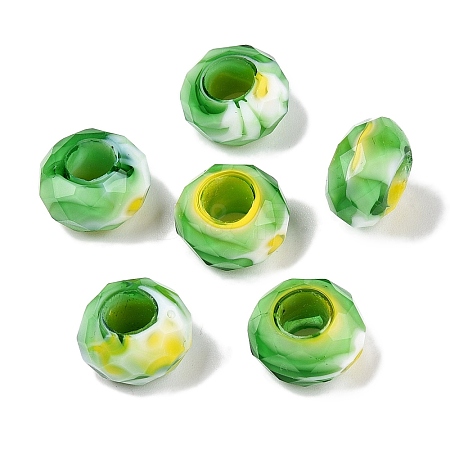 Two Tone Glass European Beads GDA009-5-1