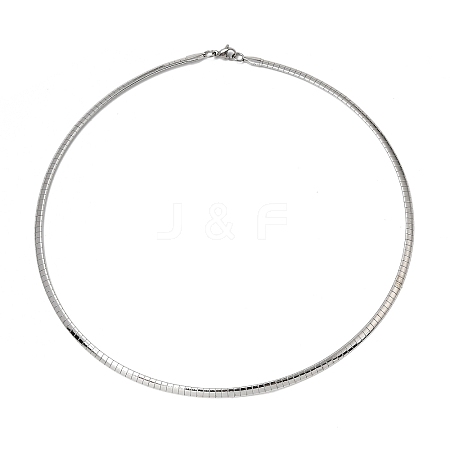4MM 304 Stainless Steel Flat Snake Chain Necklaces MAK-Z004-07P-1