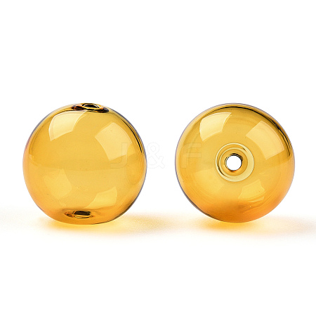Transparent Blow High Borosilicate Glass Globe Beads X-GLAA-T003-09C-1