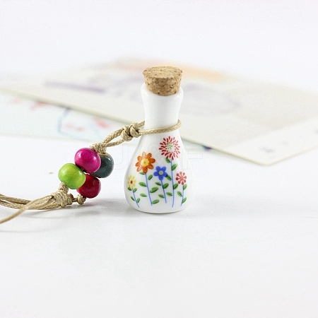 Porcelain Perfume Bottle Necklaces LS-PW-WG11337-09-1