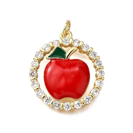 Brass Enamel Pendants KK-B136-04G-02-1