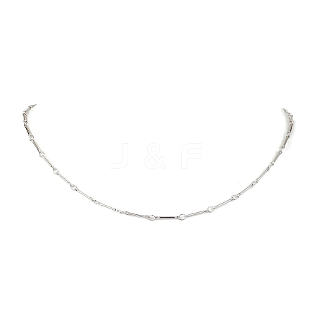 Brass Bar Link Chain Necklaces NJEW-JN04748-02-1