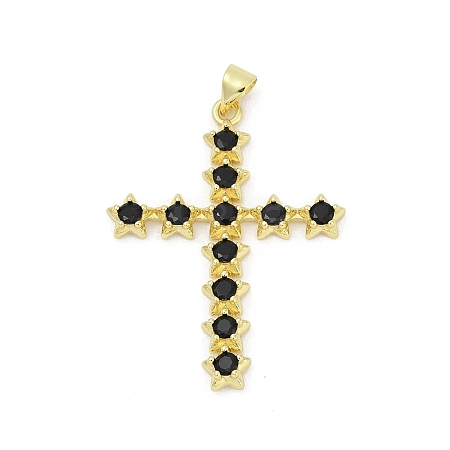 Brass Micro Pave Cubic Zirconia Pendants KK-D317-110G-1