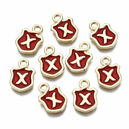 Alloy Enamel Charms ENAM-T012-03X-RS-1