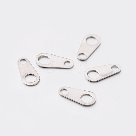 201 Stainless Steel Chain Tabs STAS-E081-03-1