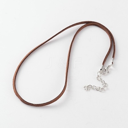 Faux Suede Cord Necklace Making MAK-L007-02B-1