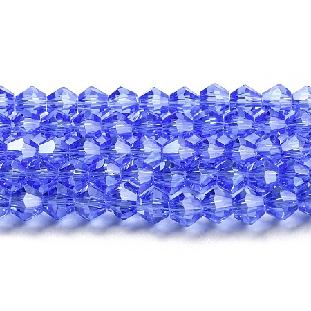 Transparent Electroplate Glass Beads Strands EGLA-A039-T2mm-A07-1