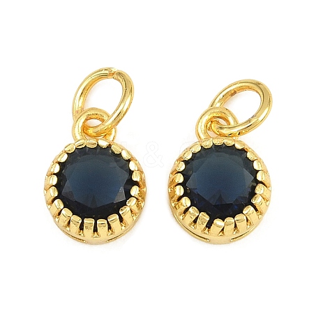 Brass Pave Cubic Zirconia Charms CU-CBA3D67-02G-02-1