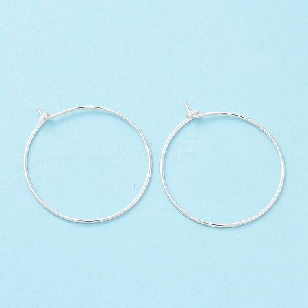 925 Sterling Silver Hoop Earring Findings STER-D035-24S-1