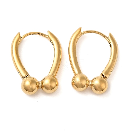Real 18K Gold Plated 304 Stainless Stee Hoop Earrings LS-EJEW-U009-02G-02-1