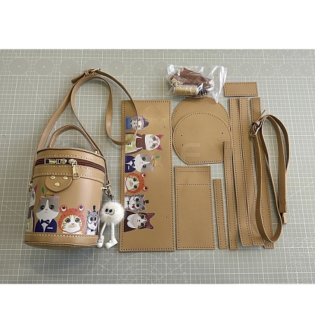 DIY PU Leather Lady Bag Making Kits PW-WG50652-02-1