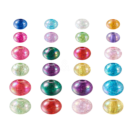 Transparent Crackle Acrylic Beads CACR-TA0001-03-1