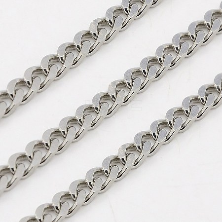 Tarnish Resistant 304 Stainless Steel Twist Chains CHS-K001-19-3mm-1