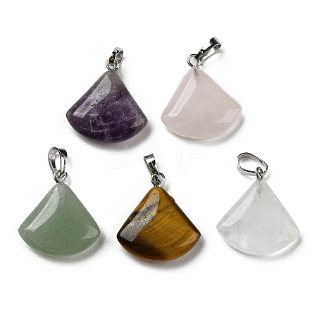 Natural Gemstone Pendants G-C066-07-1