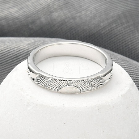 304 Stainless Steel Sun Shin Finger Ring for Women RJEW-B109-04P-1